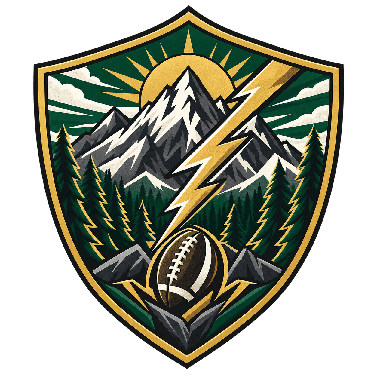 Custom AI football shield logo