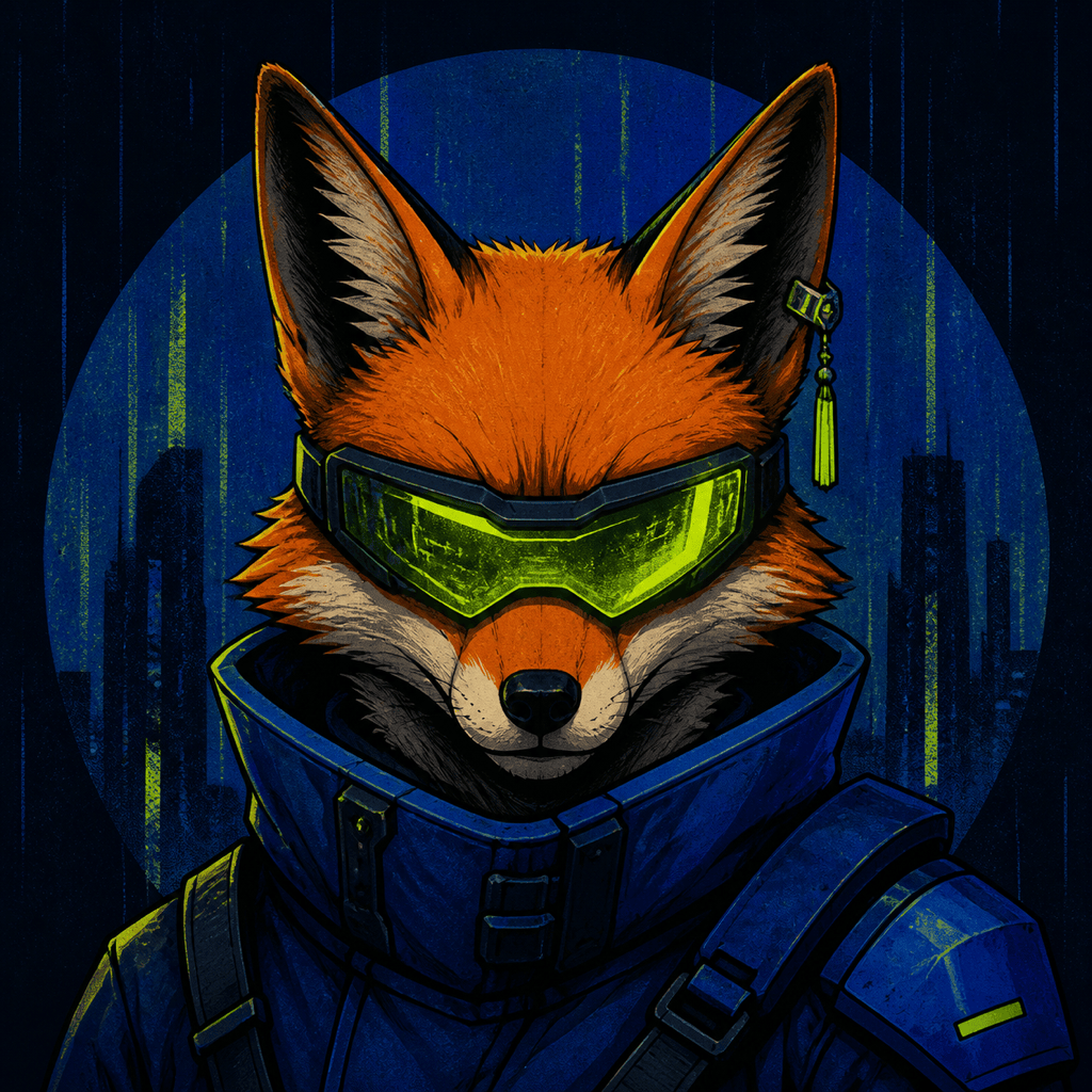AI NFT cyber fox PFP