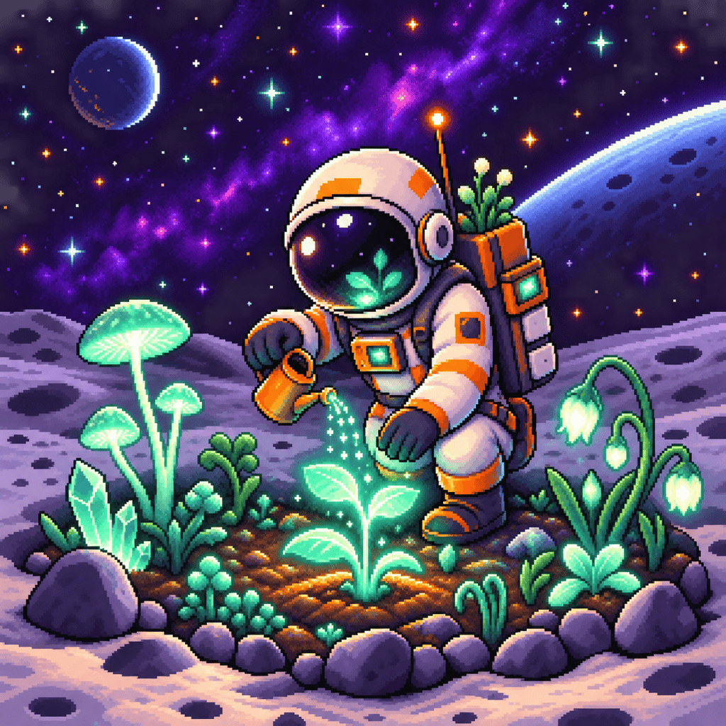 Pixel astronaut NFT art