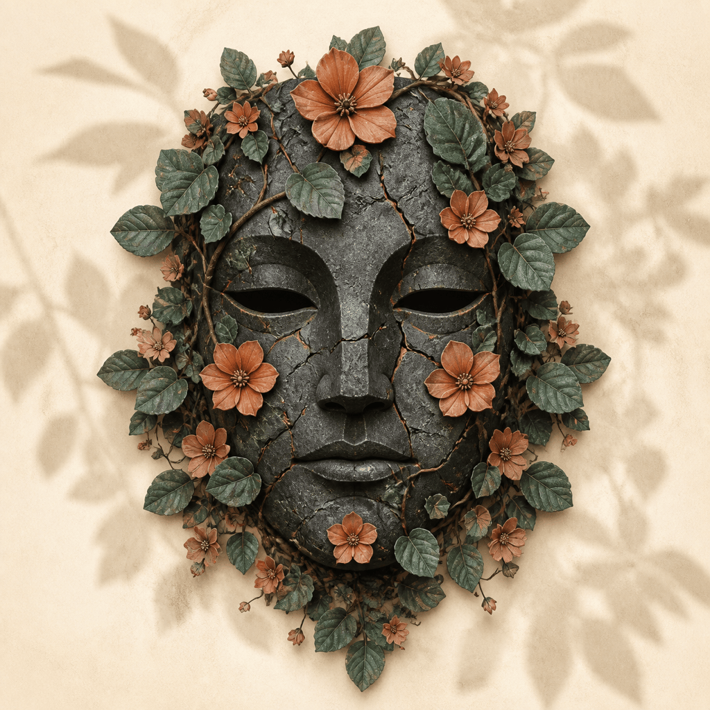 Botanical mask NFT artwork