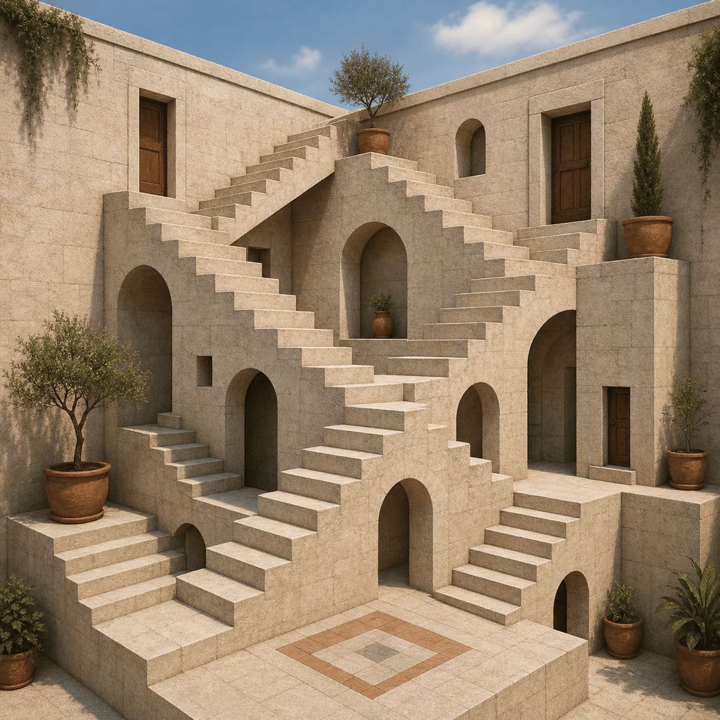 impossible architecture illusion art