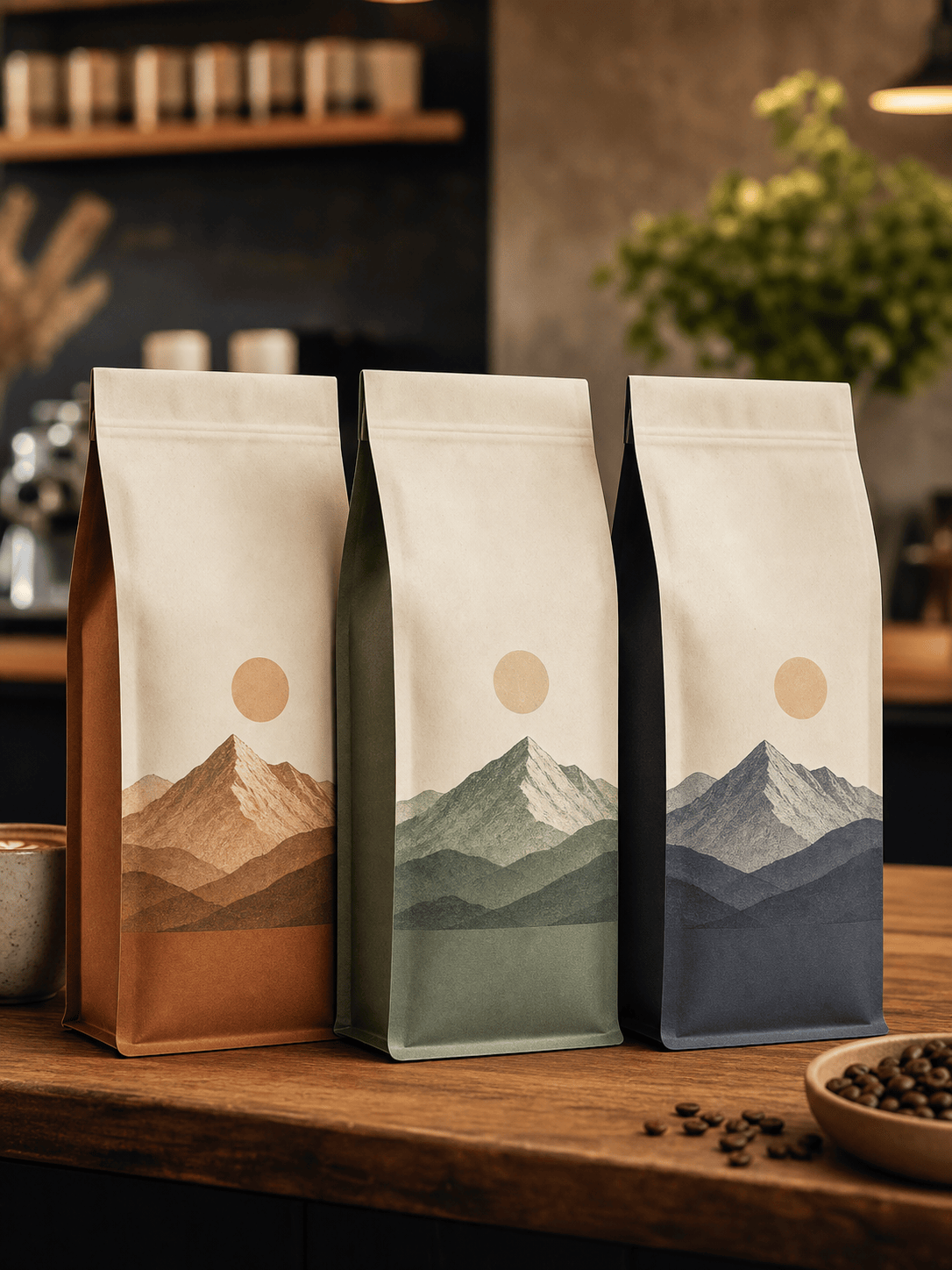 AI packaging design coffee bag