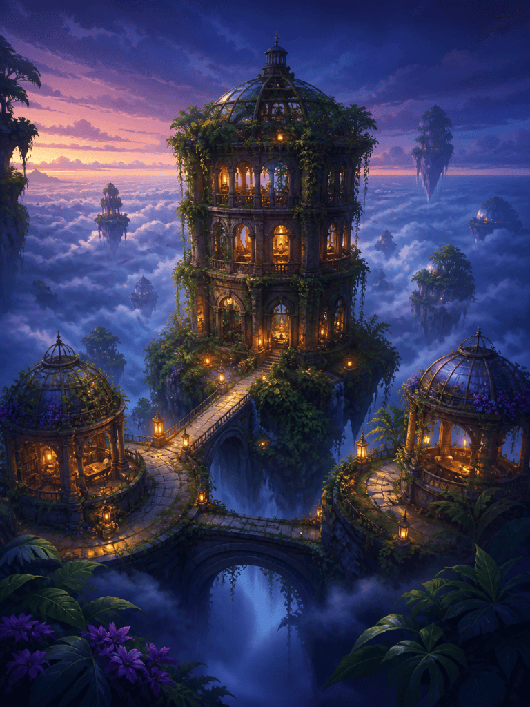 Luminous fantasy digital painting