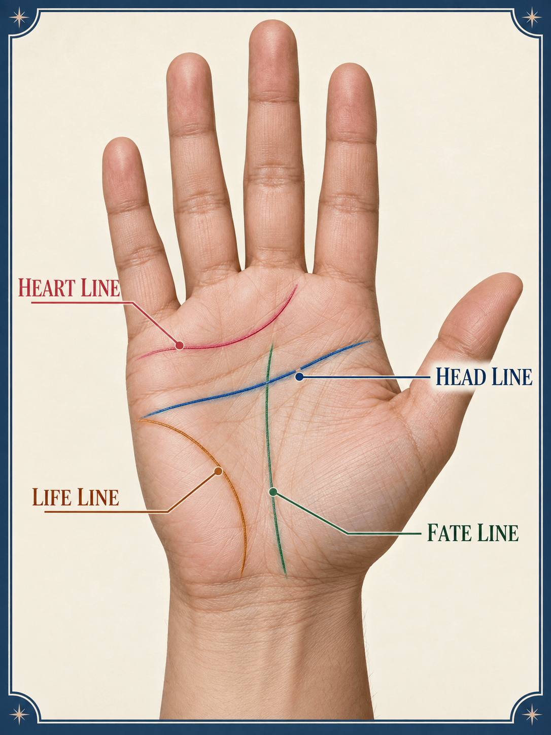 AI palm reading line map