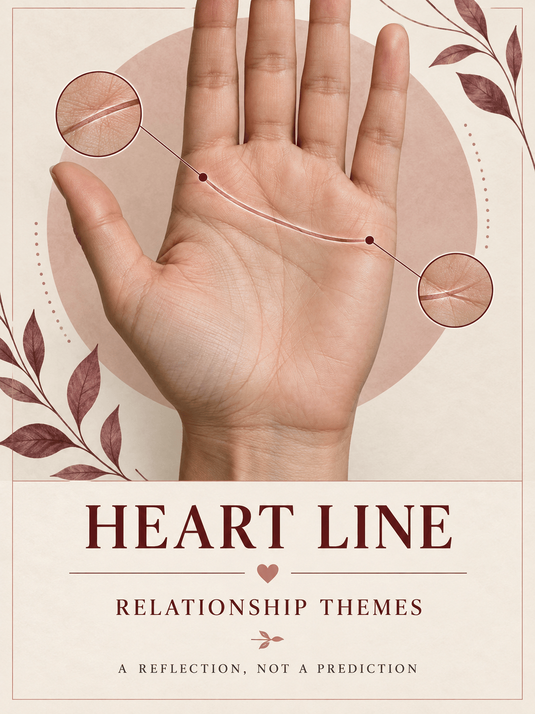 AI love palm reading card