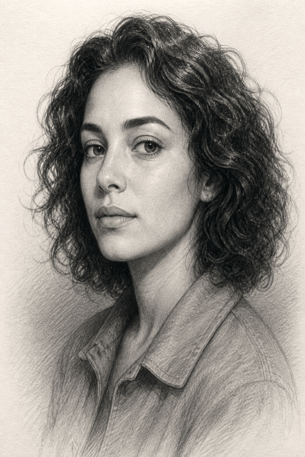 AI pencil portrait sketch