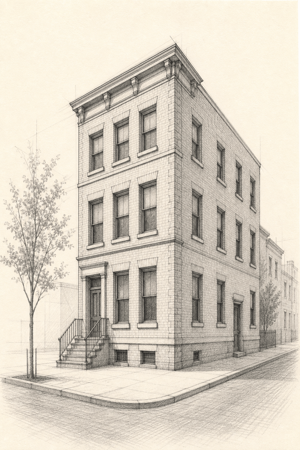 architectural pencil sketch