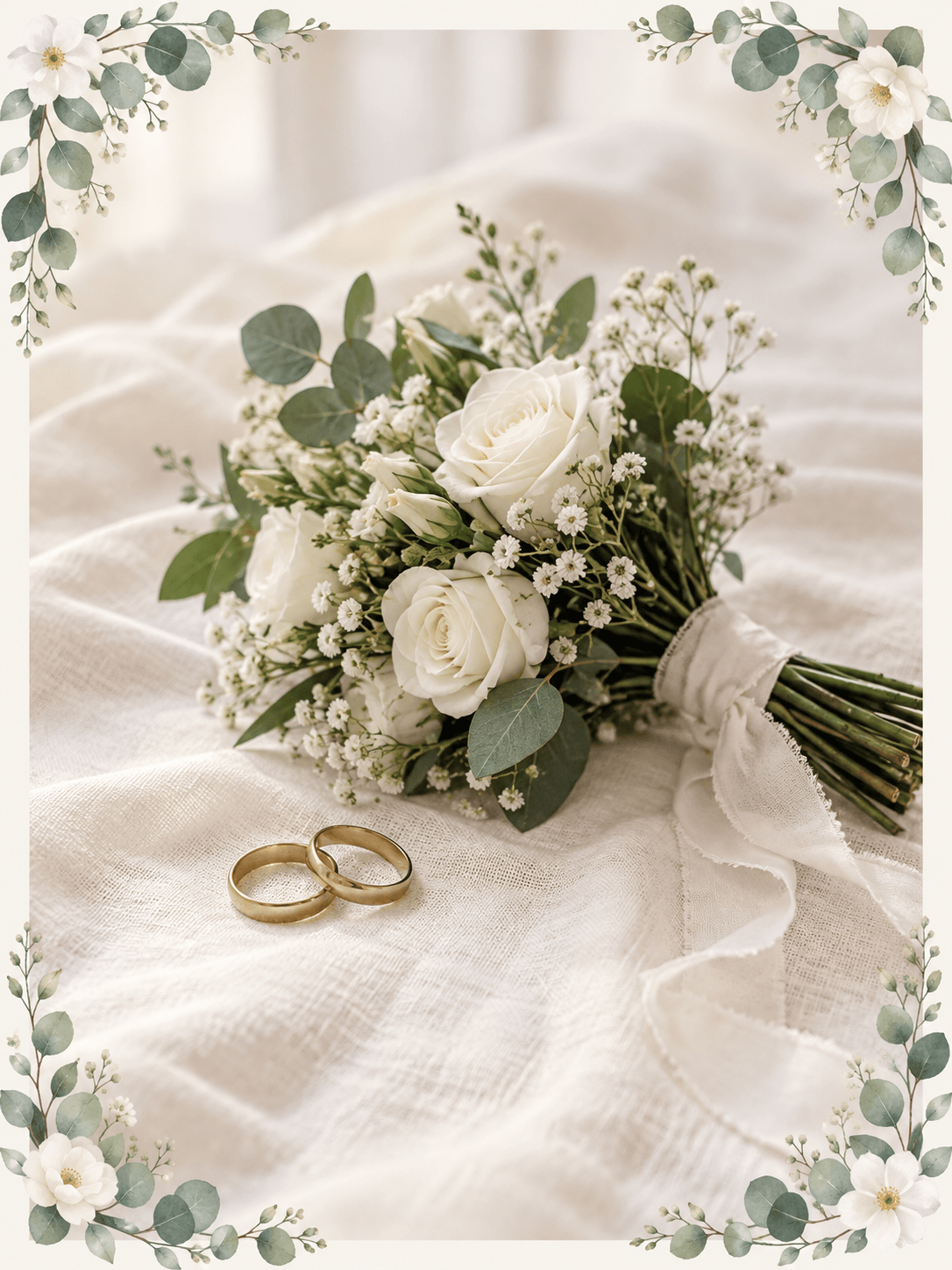 AI wedding photo border