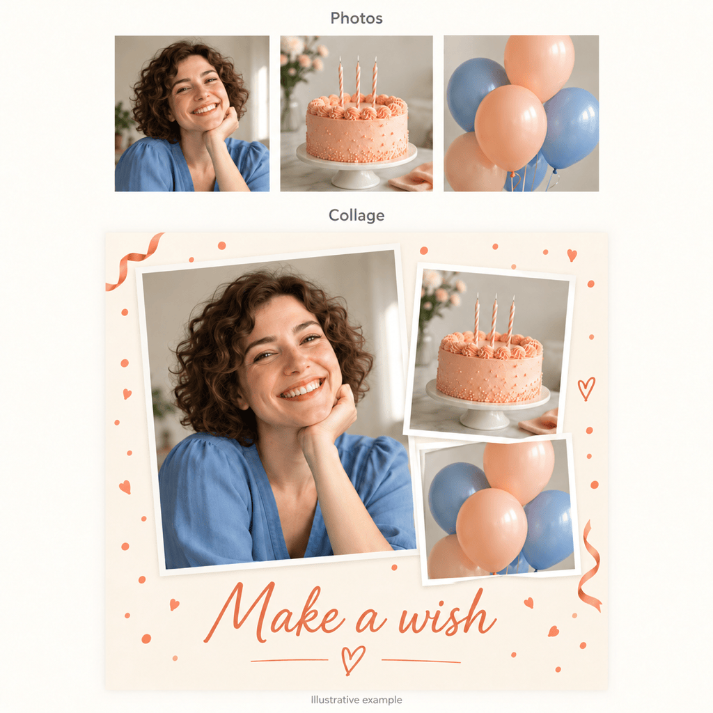 Birthday Photos to Party Collage