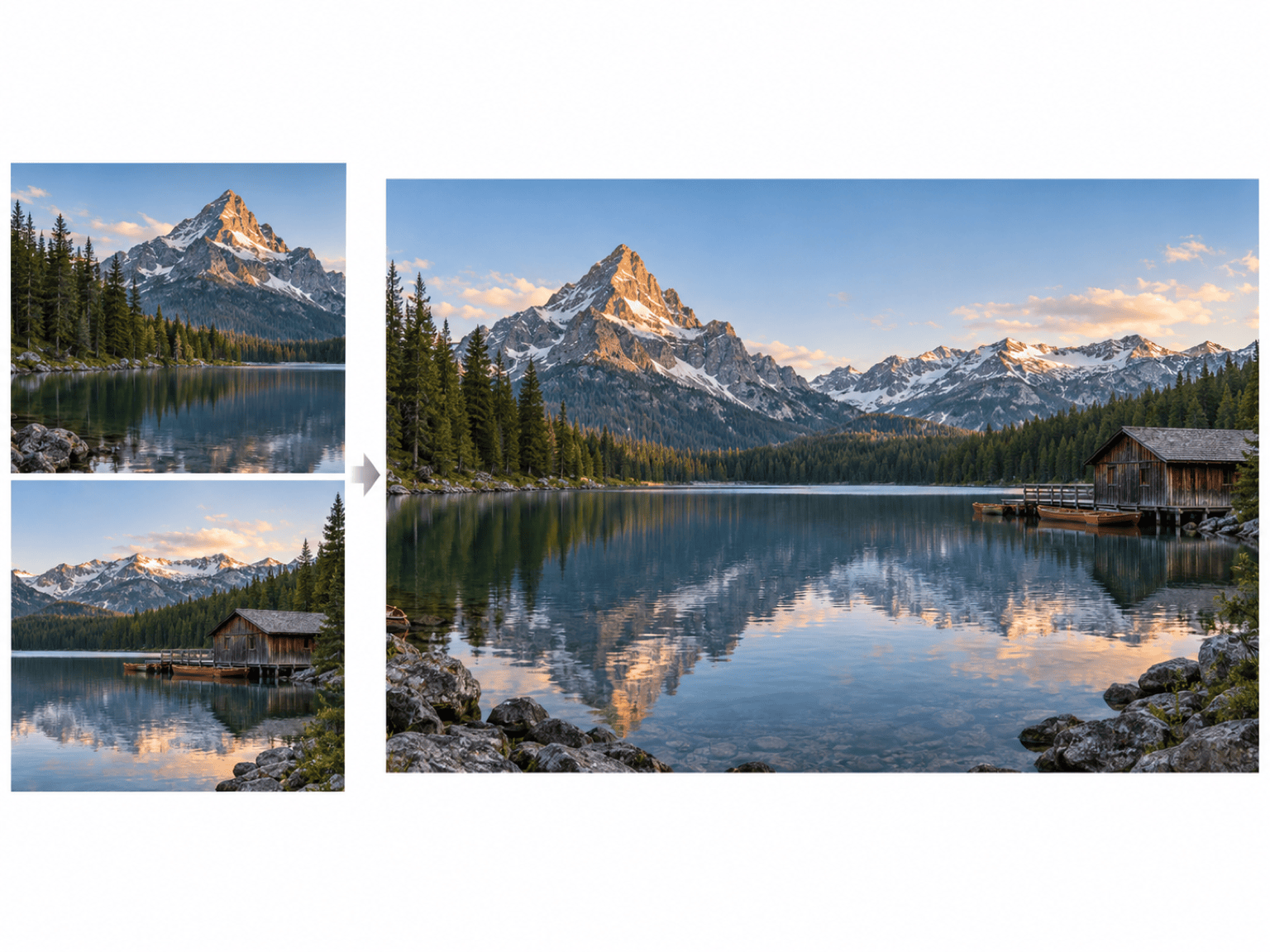 AI landscape photo stitch