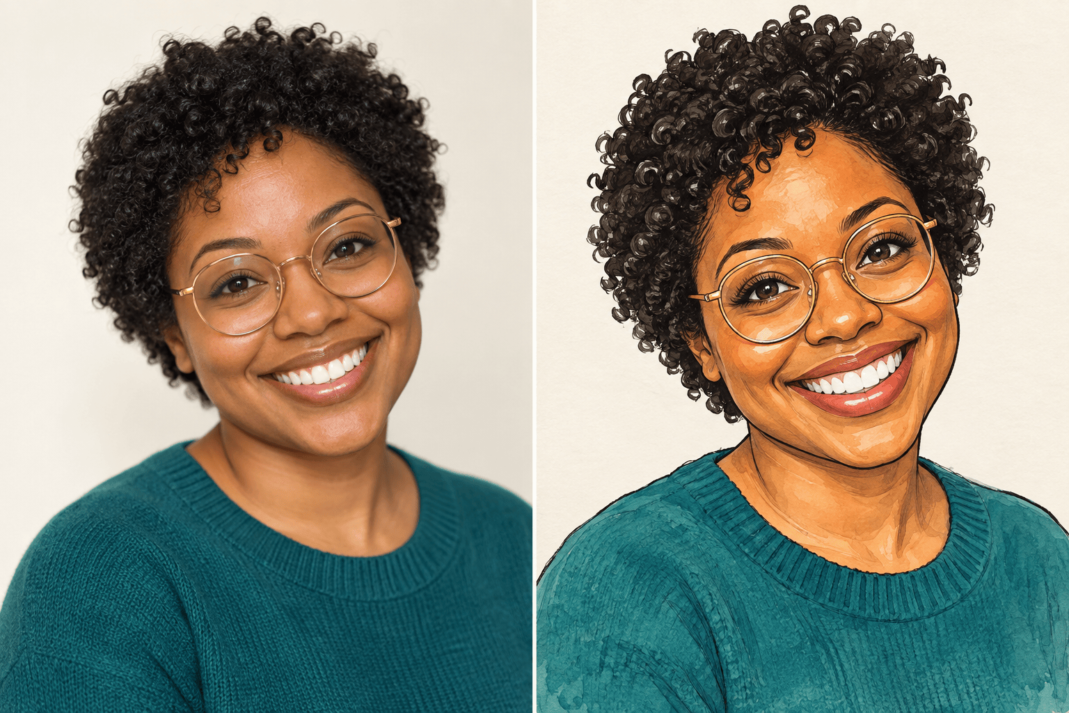 AI photo to caricature selfie
