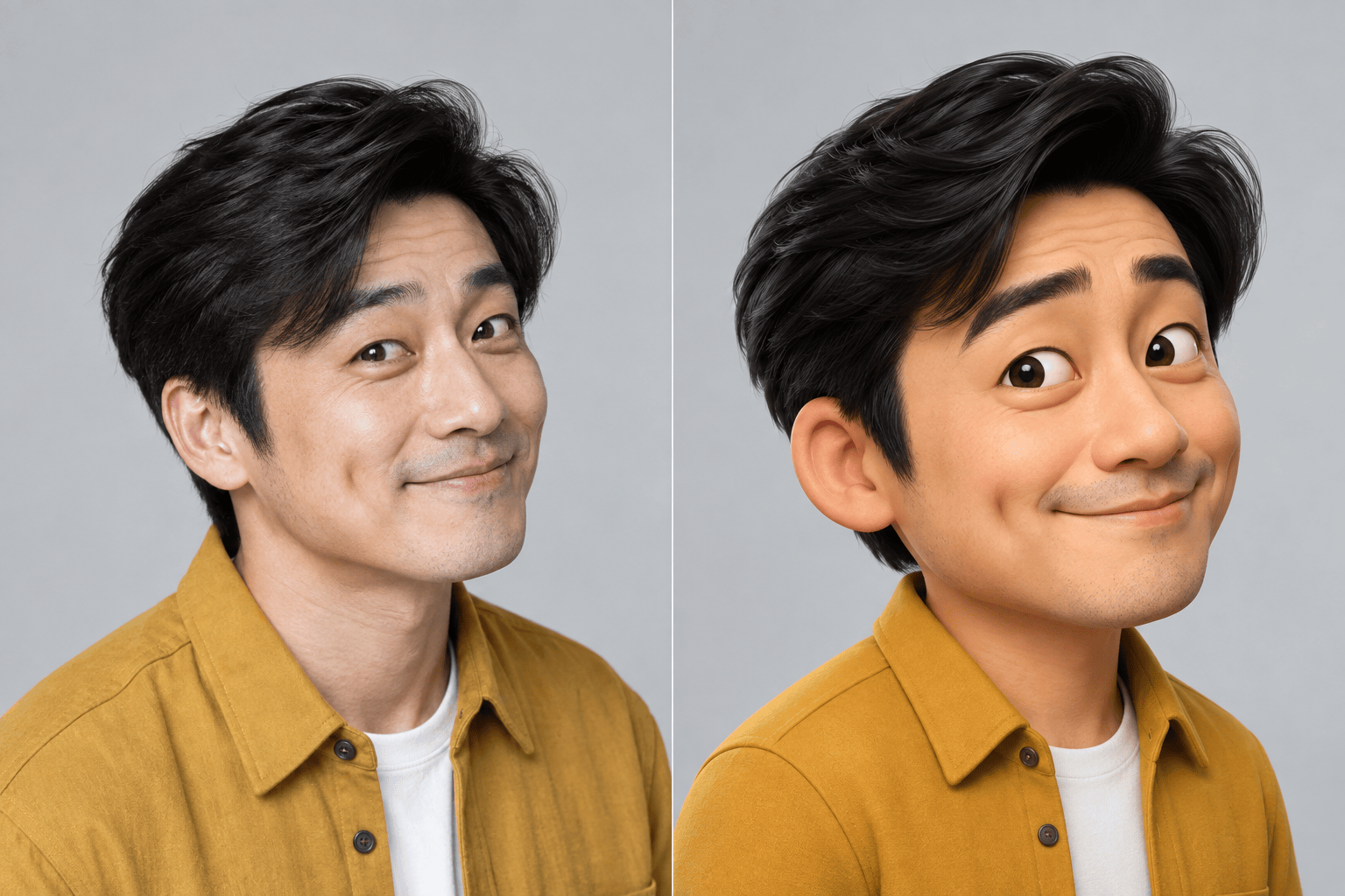 3D caricature from professional photo
