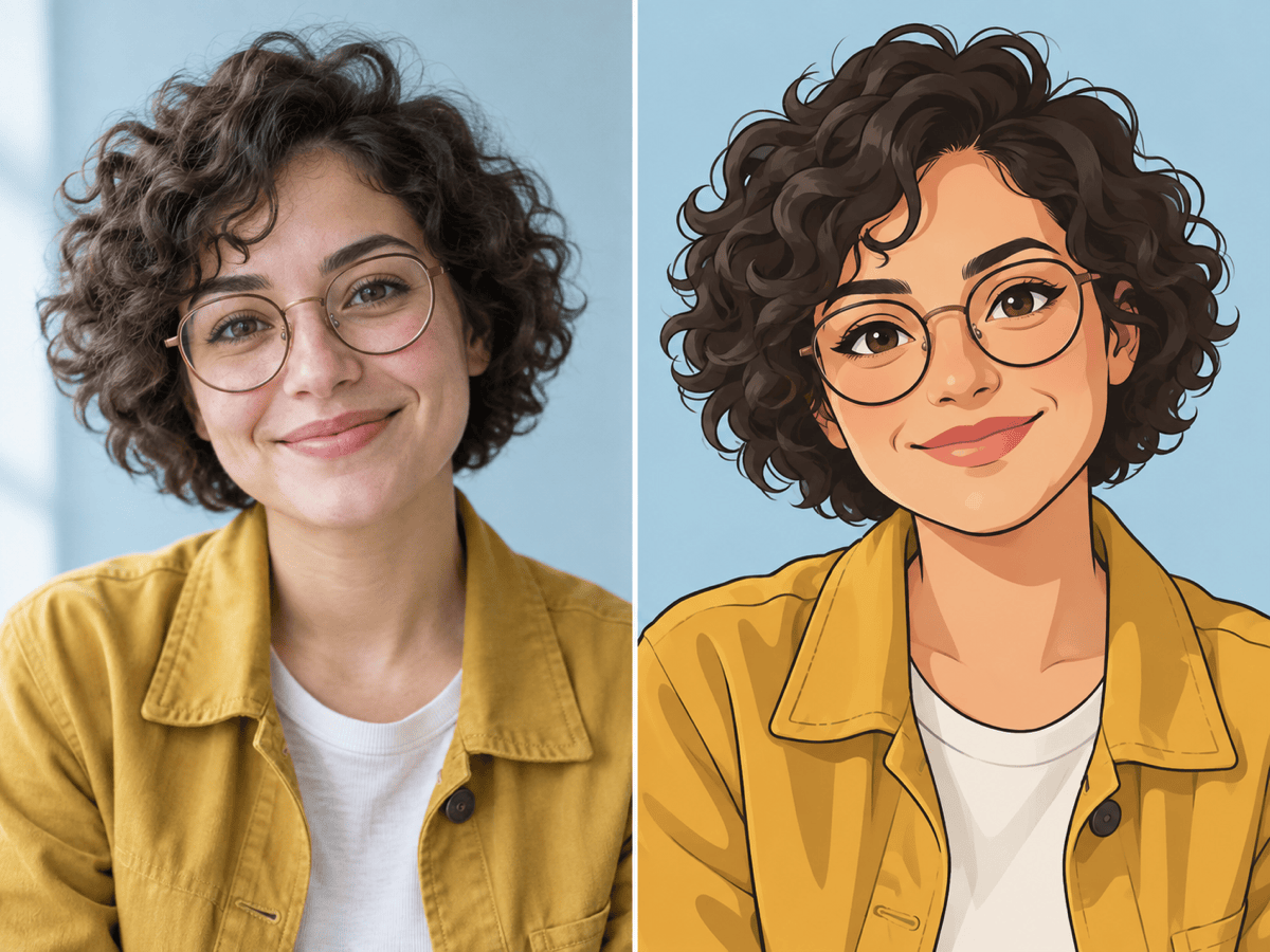 ai photo to cartoon portrait