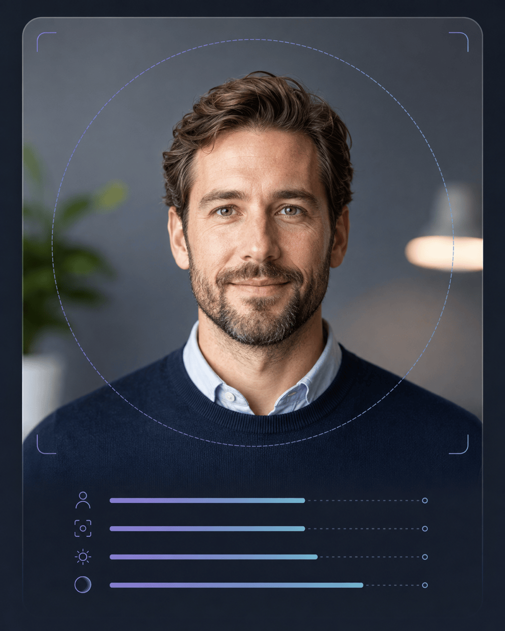 Professional headshot photo review
