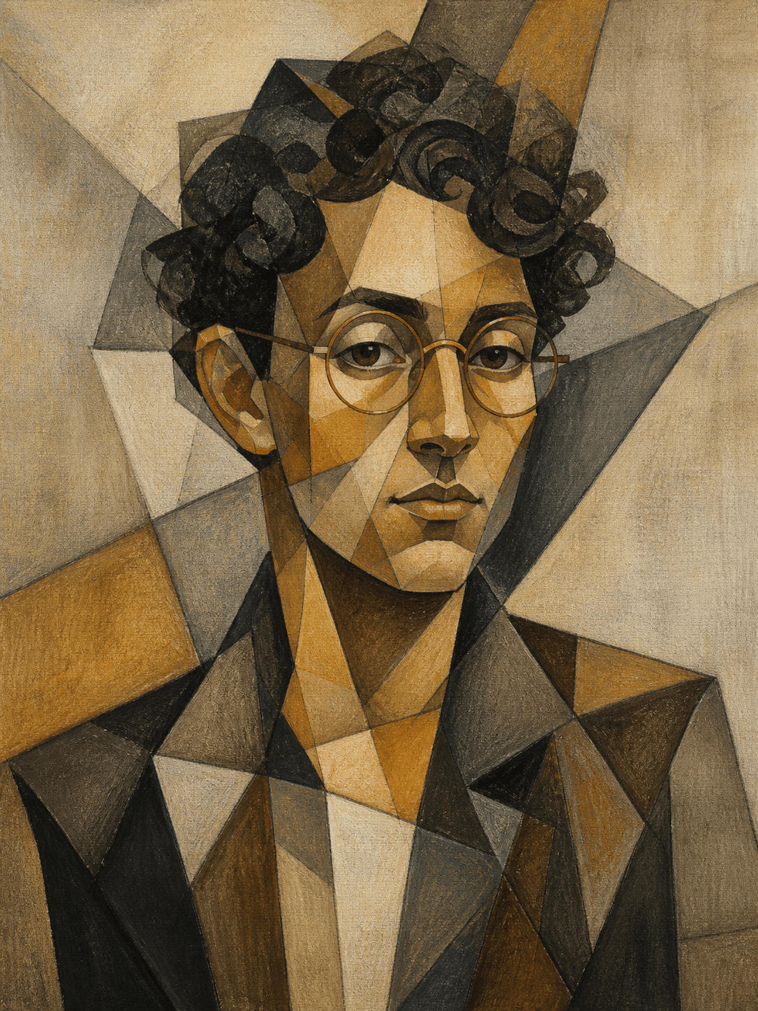 Analytic Cubist portrait