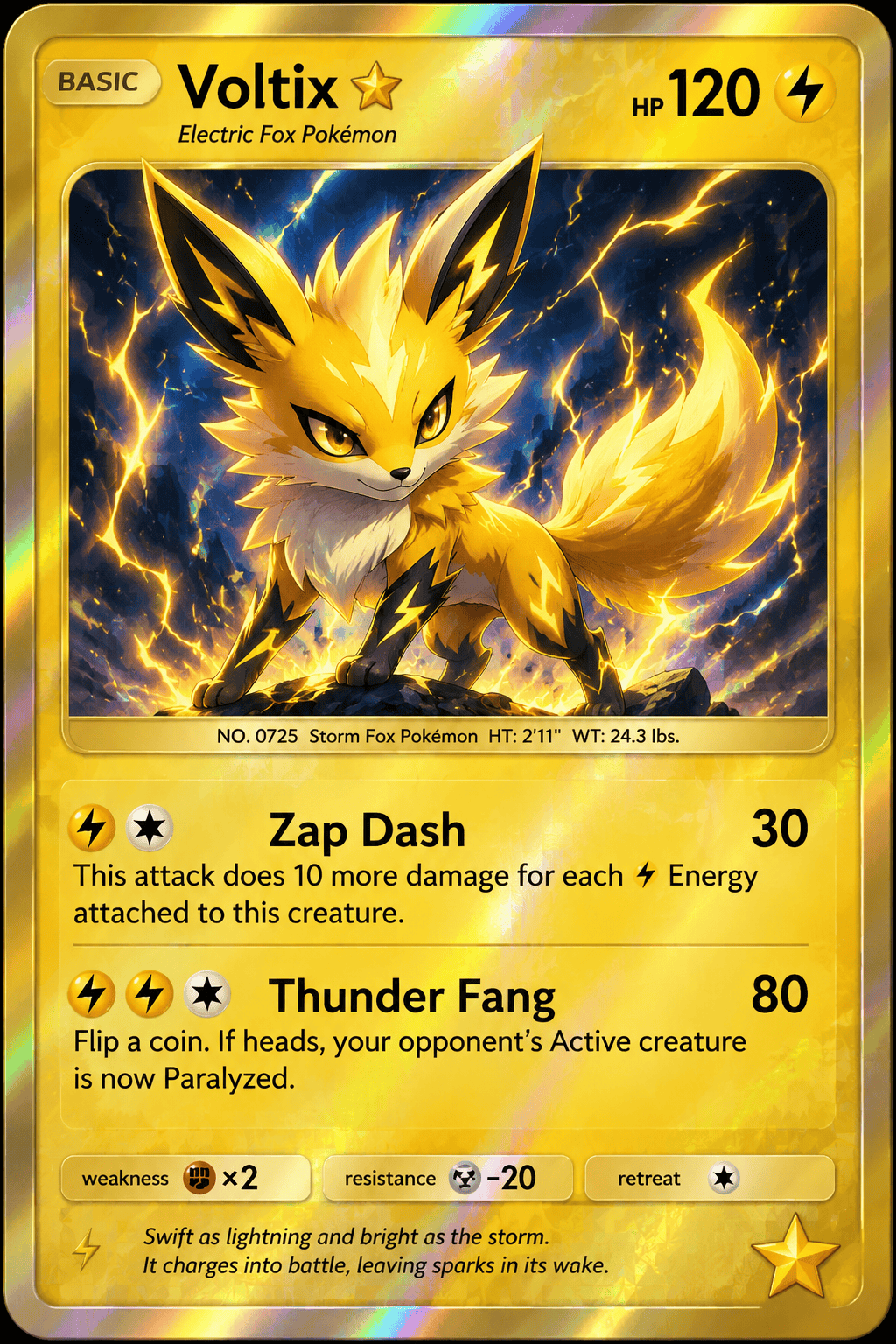 AI Pokémon holo card