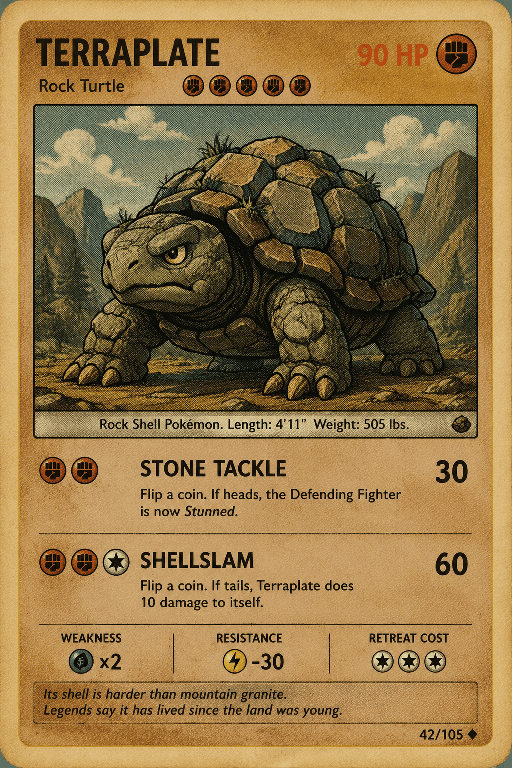 Retro Pokémon-style card