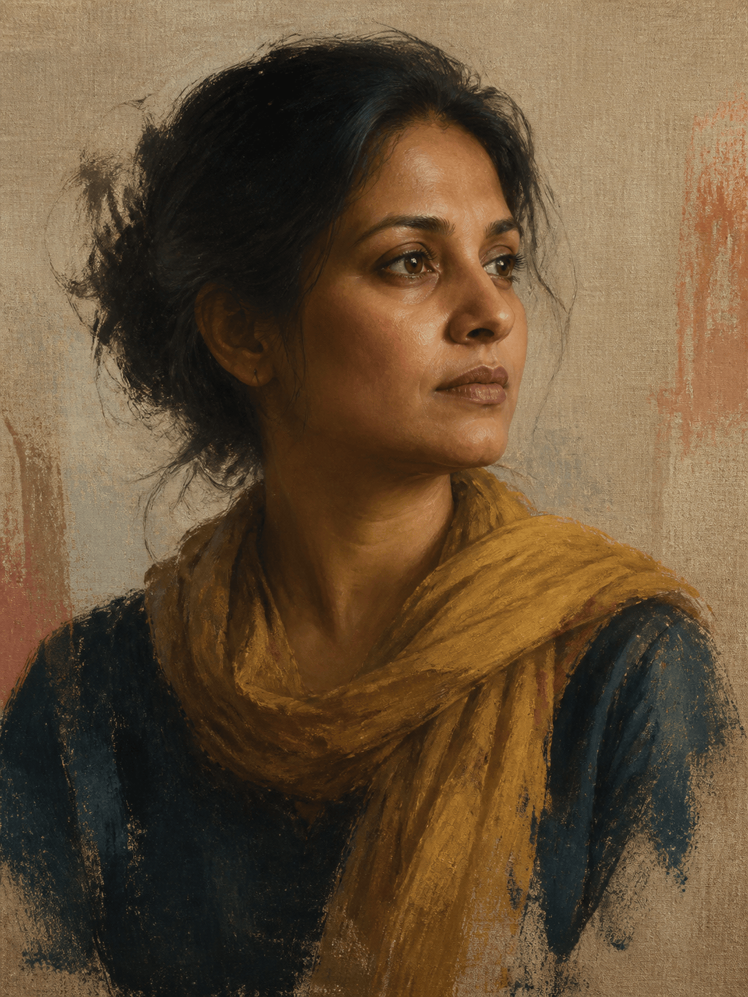 AI painted portrait example