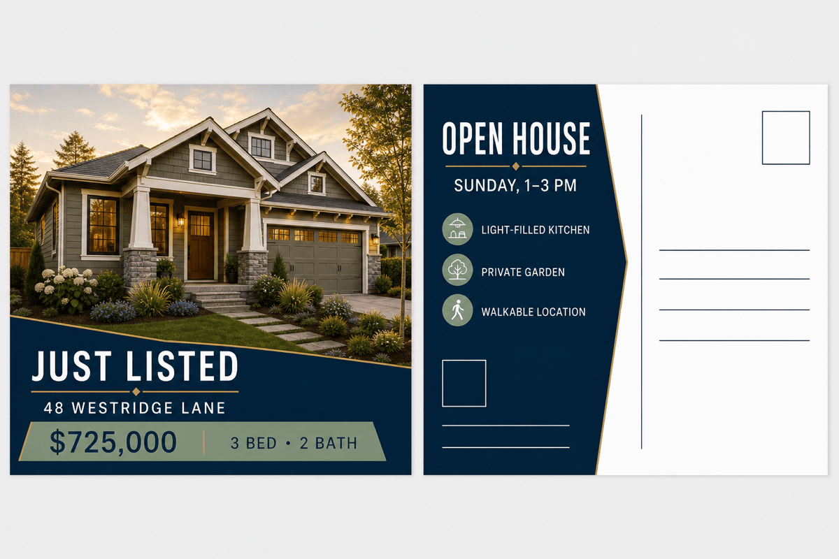 AI real estate postcard