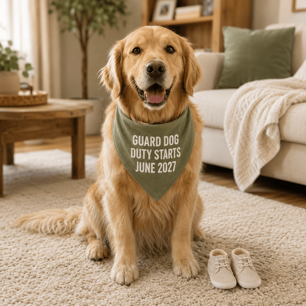 Pet pregnancy announcement card