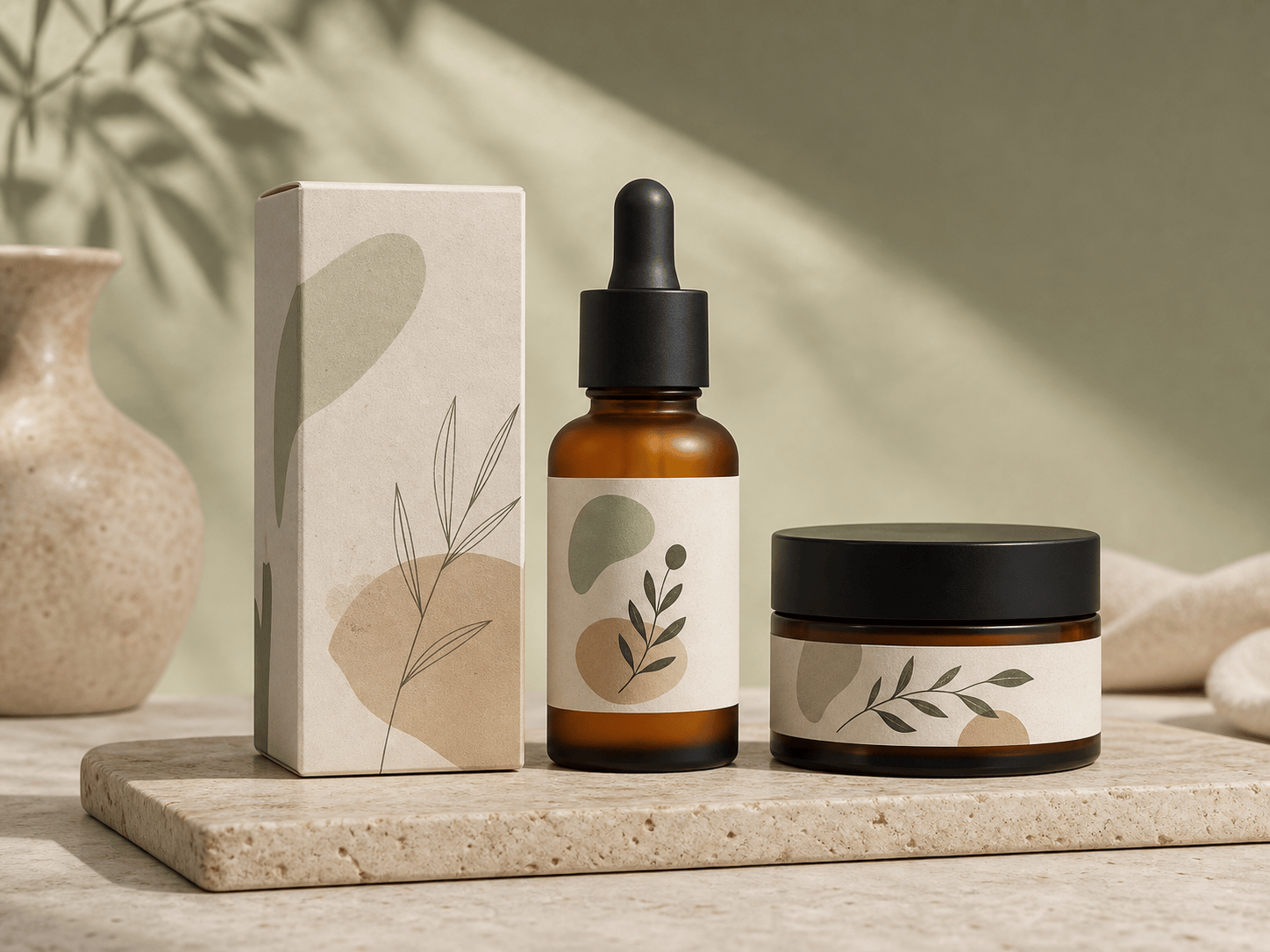 AI cosmetic packaging mockup