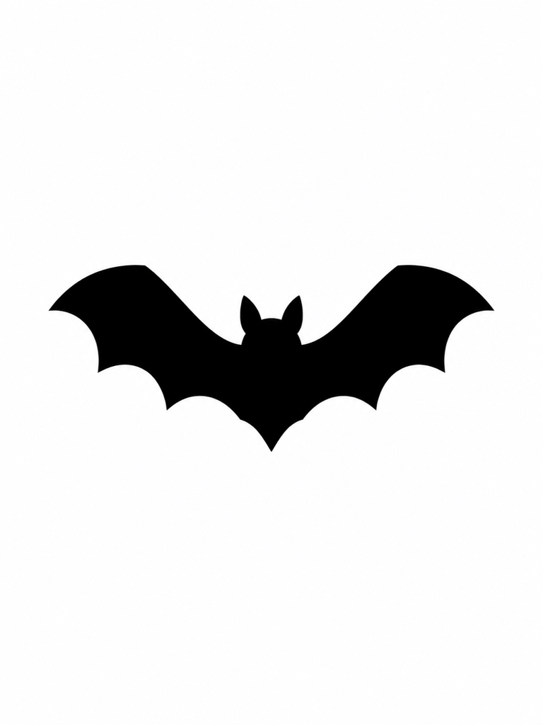 Bat silhouette pumpkin carving stencil
