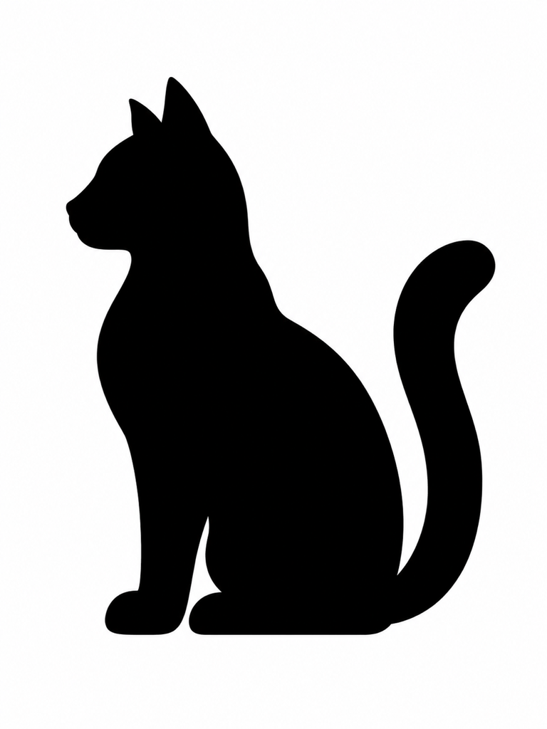 Cat pumpkin carving template