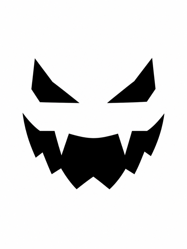 Scary jack-o’-lantern face pattern