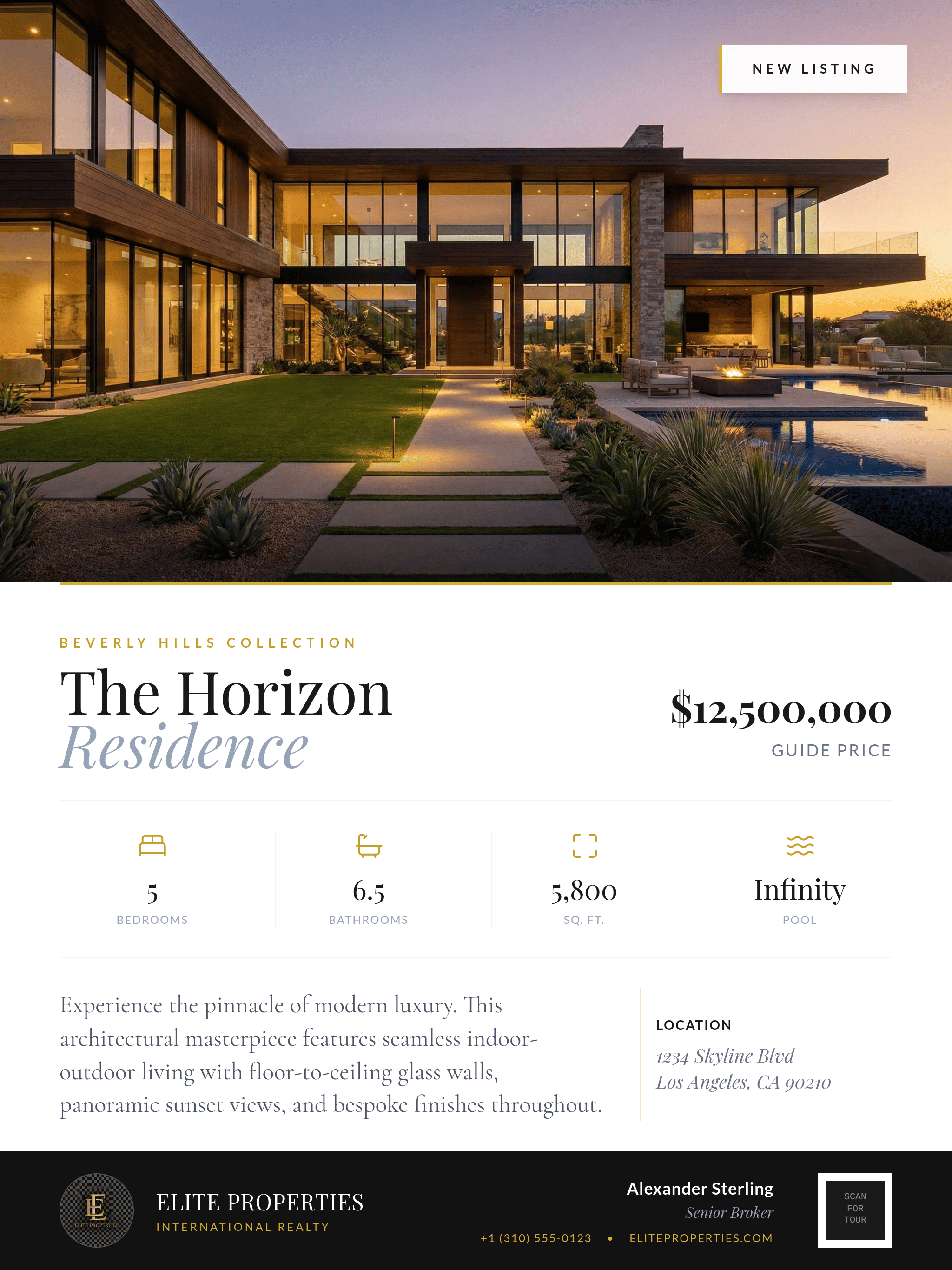 ai generated real estate flyer template