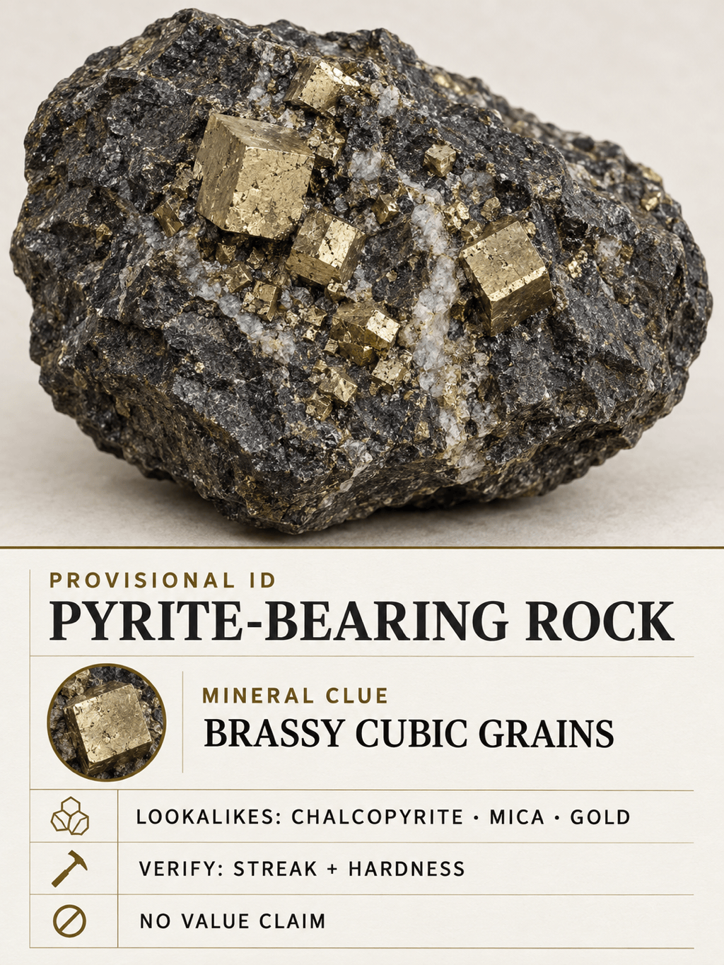 Pyrite photo identification card
