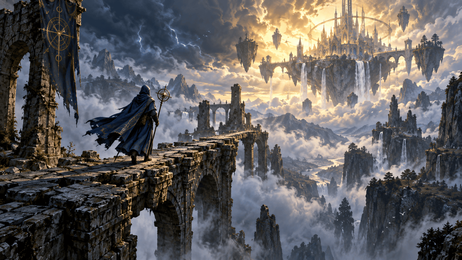 Fantasy RPG key art from AI generator