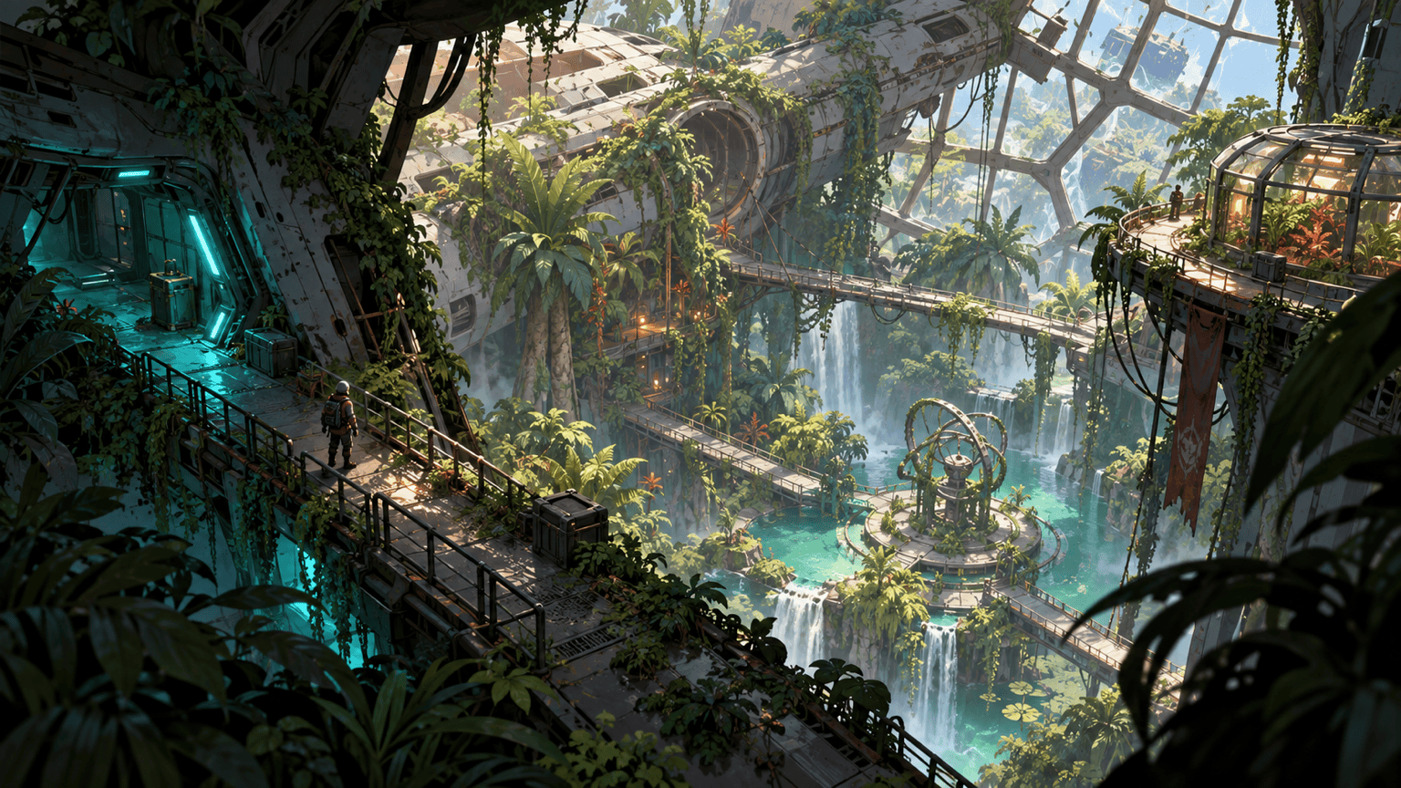 Science fantasy RPG environment concept