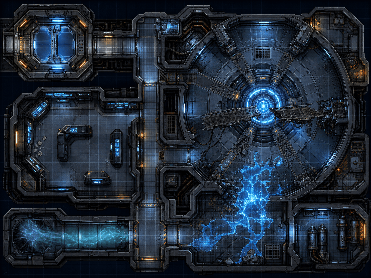 AI battle map sci-fi station