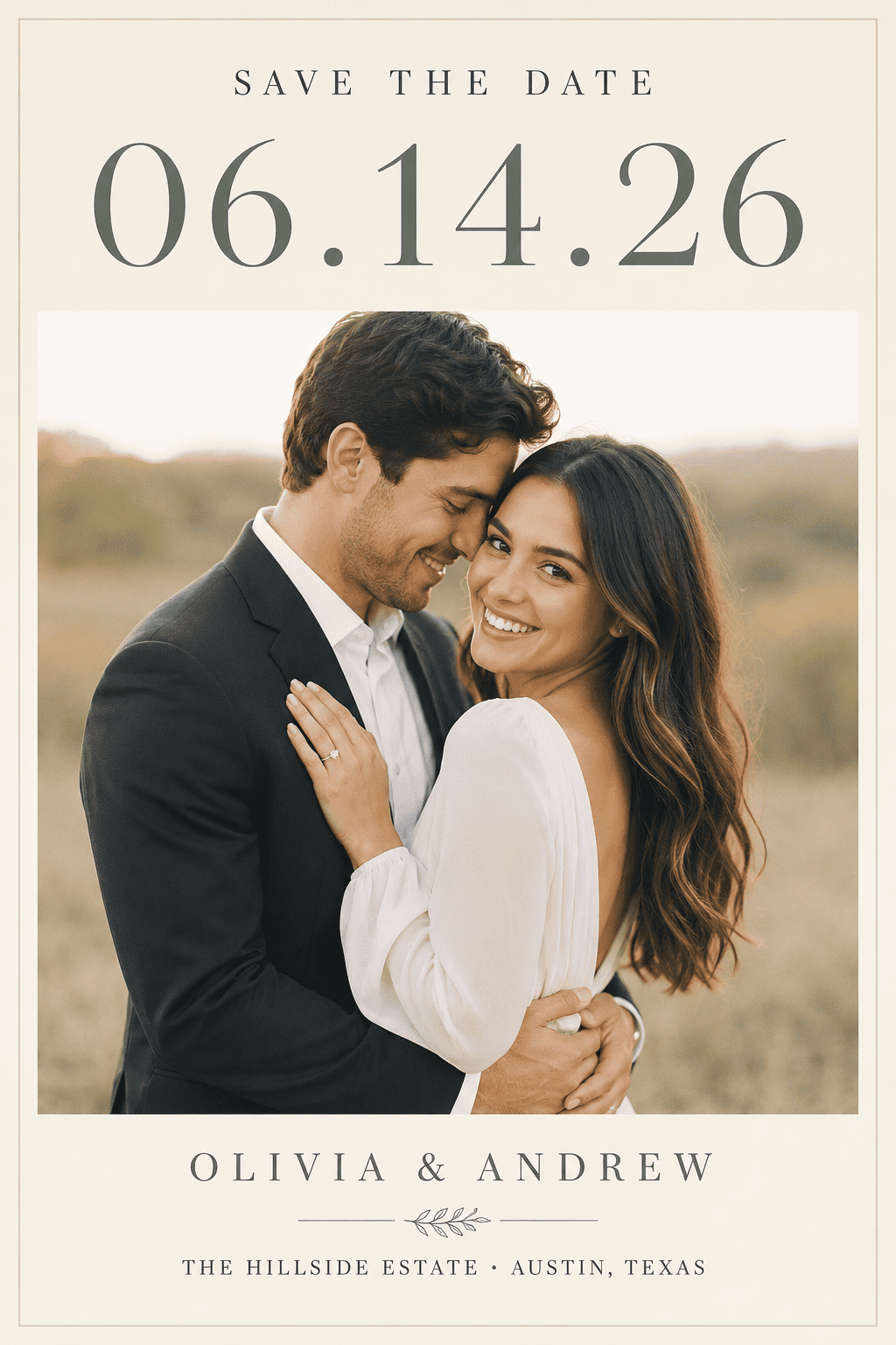 photo save the date card