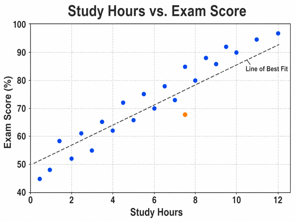 AI education scatter graph