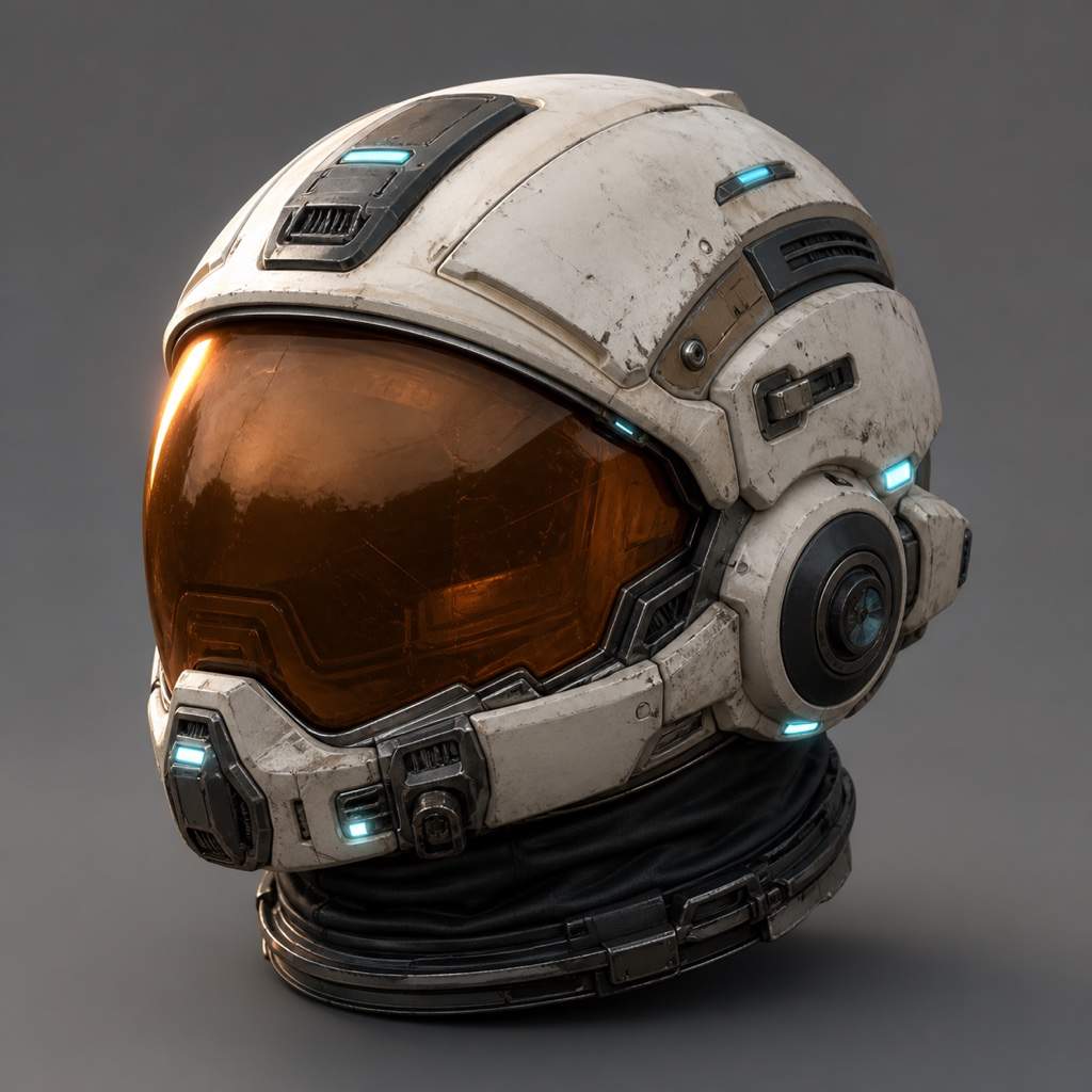 AI sci-fi helmet concept