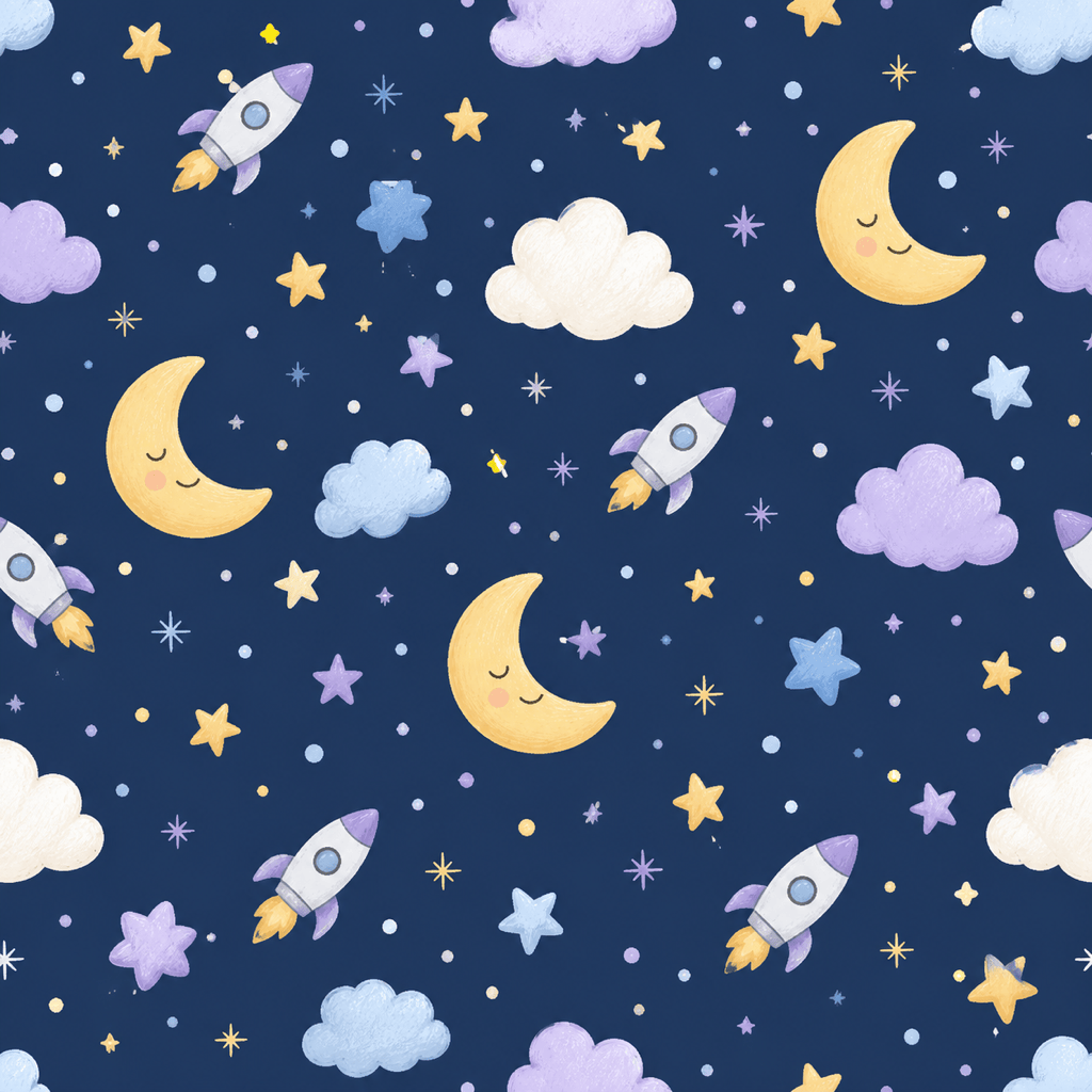 AI celestial fabric pattern