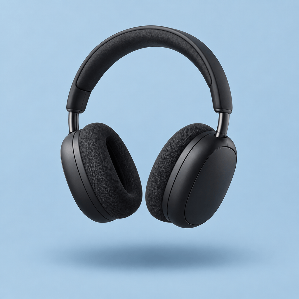 Floating shadow under headphones