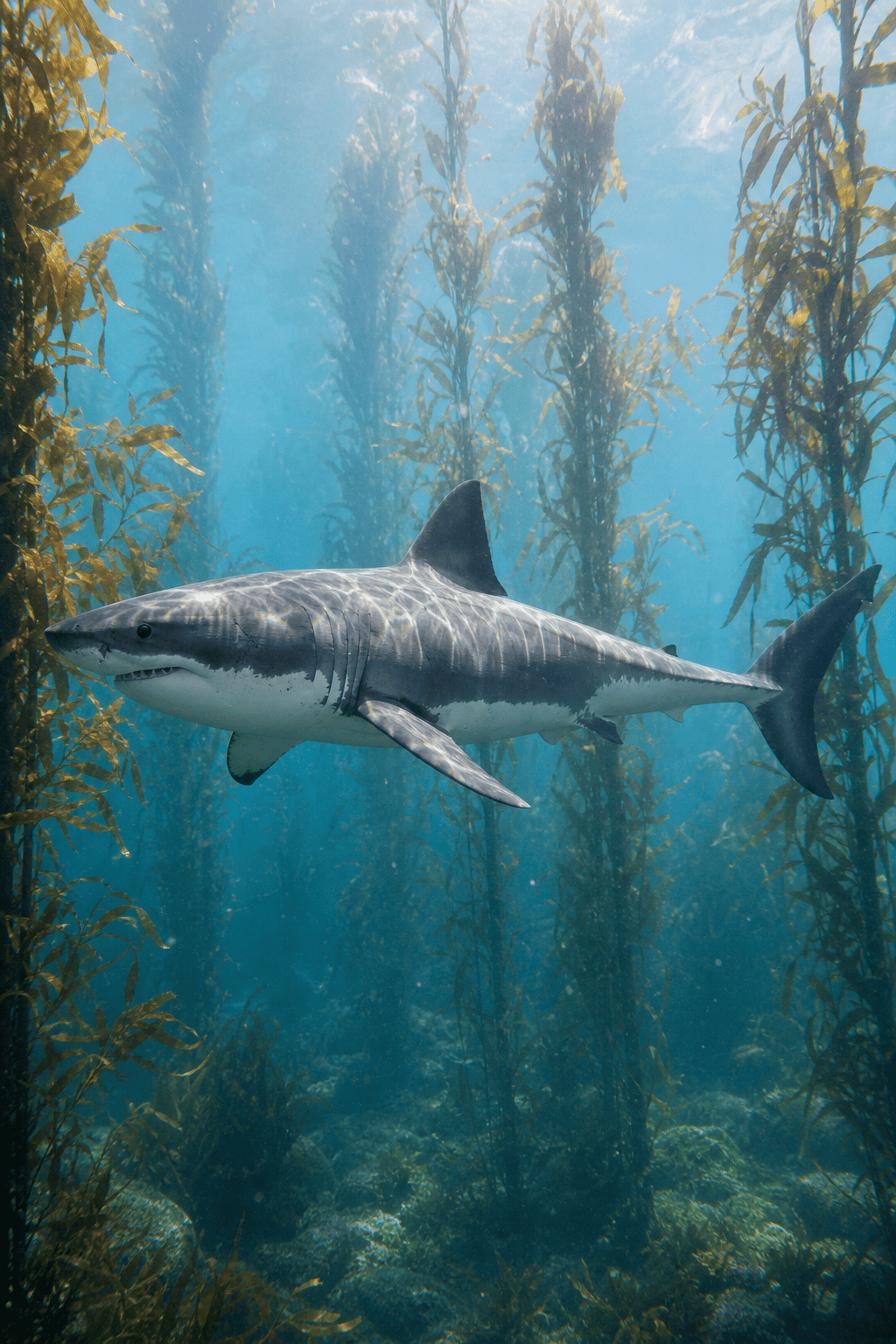 AI great white shark image