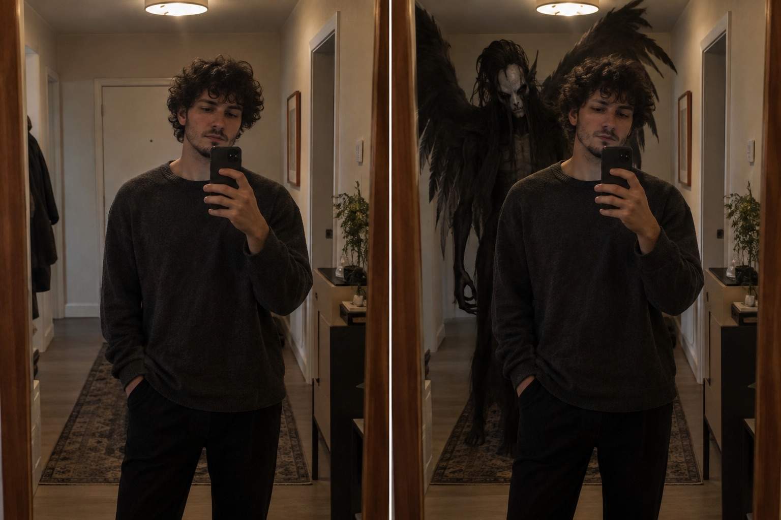 Mirror shinigami photo before and after