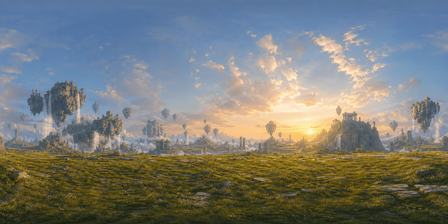 AI fantasy skybox panorama