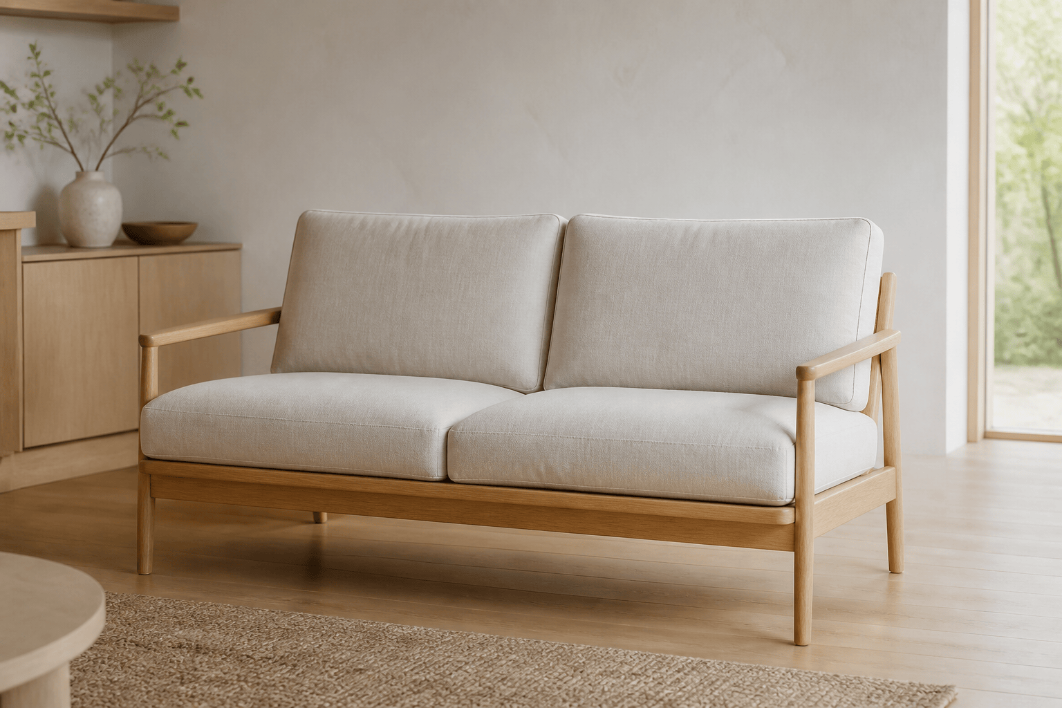 AI Japandi sofa design
