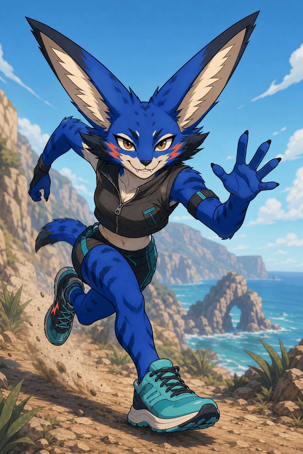 Original Sonic-inspired speedster avatar