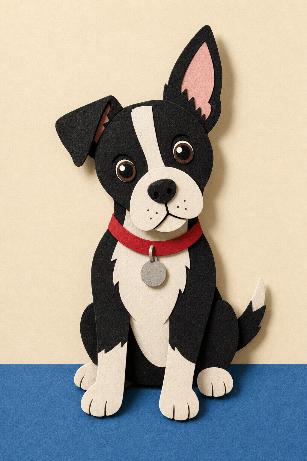 Paper cutout pet avatar