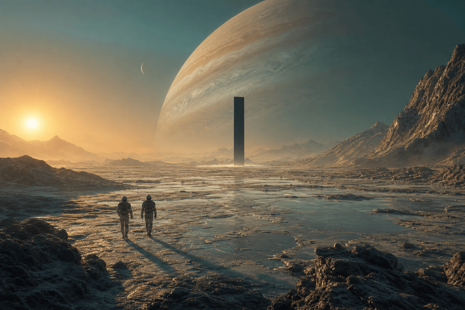 AI alien planet exploration scene