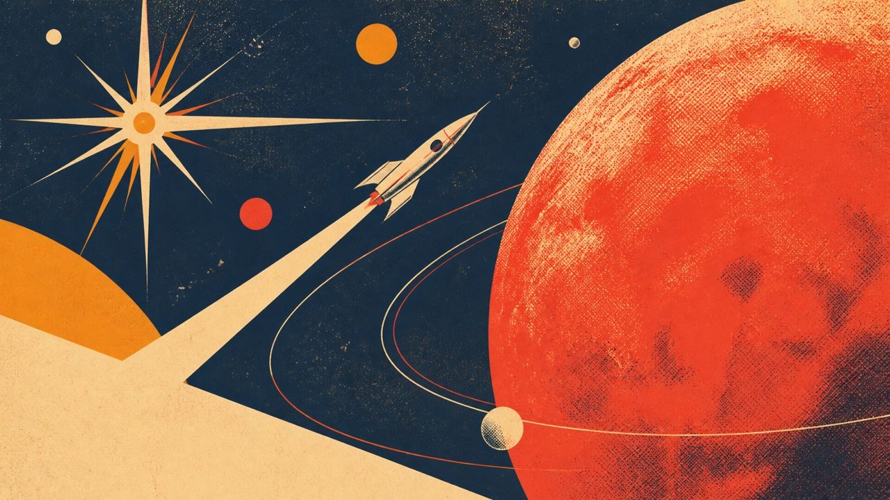 Retro cosmic poster art