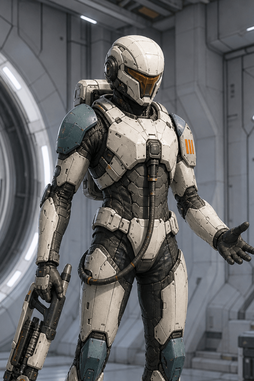 Original zero gravity marine armor detail reference