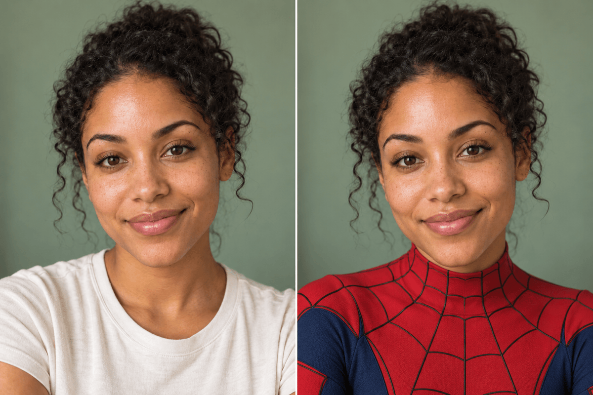 Spider-Man suit before and after