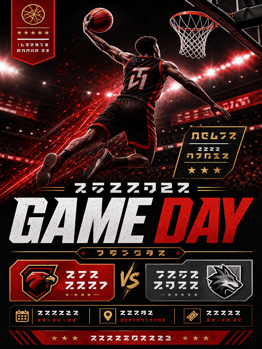 AI sports poster game day