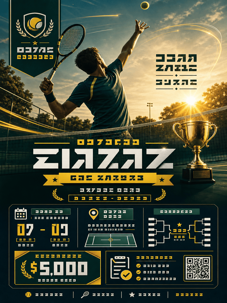 AI tournament poster design